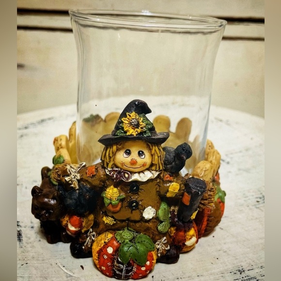 Sale! Autumn Scarecrow Candle Holder - Picture 2 of 5